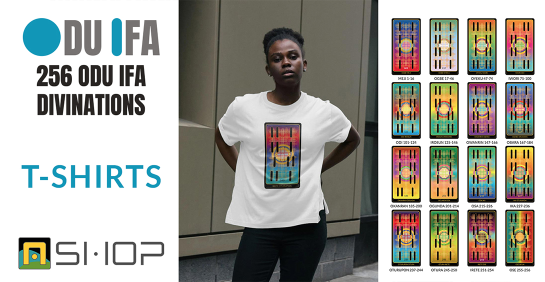 256 Odu Ifa Divination Cards - T-Shirts